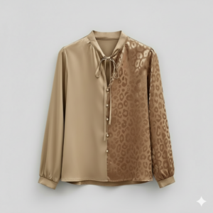 Blusa Elegante de Satén para Mujer – Manga Larga | Moodana