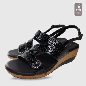 Sandalia Almendra Negro T35 - Imagen 2