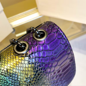 Bolso de hombro con diseño de piel de Serpiente - Imagen 4